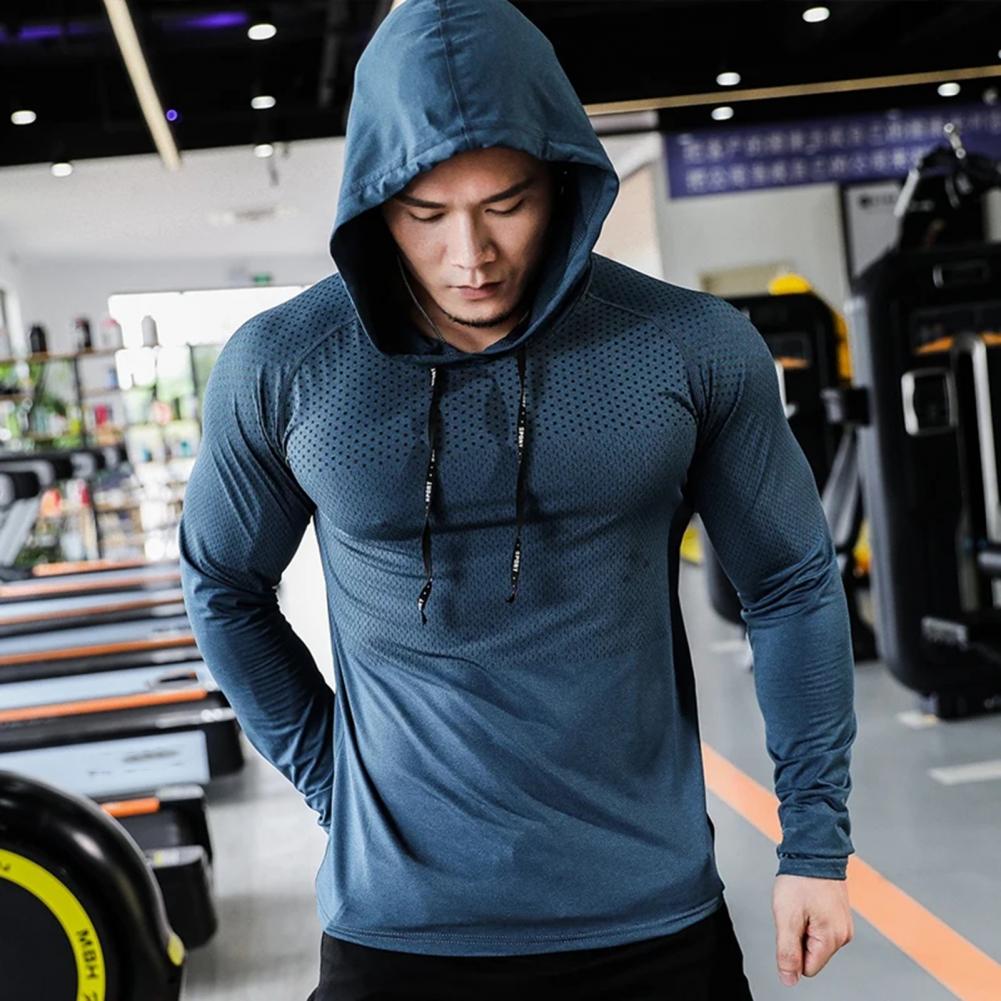 Outdoor Sport Hoodie - رجل اللياقة البدنية رياضية الجري الرياضة