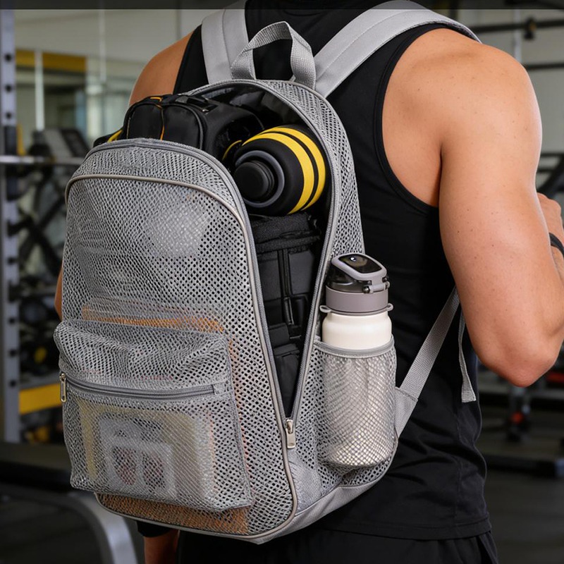 Outdoor Sport Bag - حقيبة ظهر شبكية قابلة للتنفس، حقيبة
