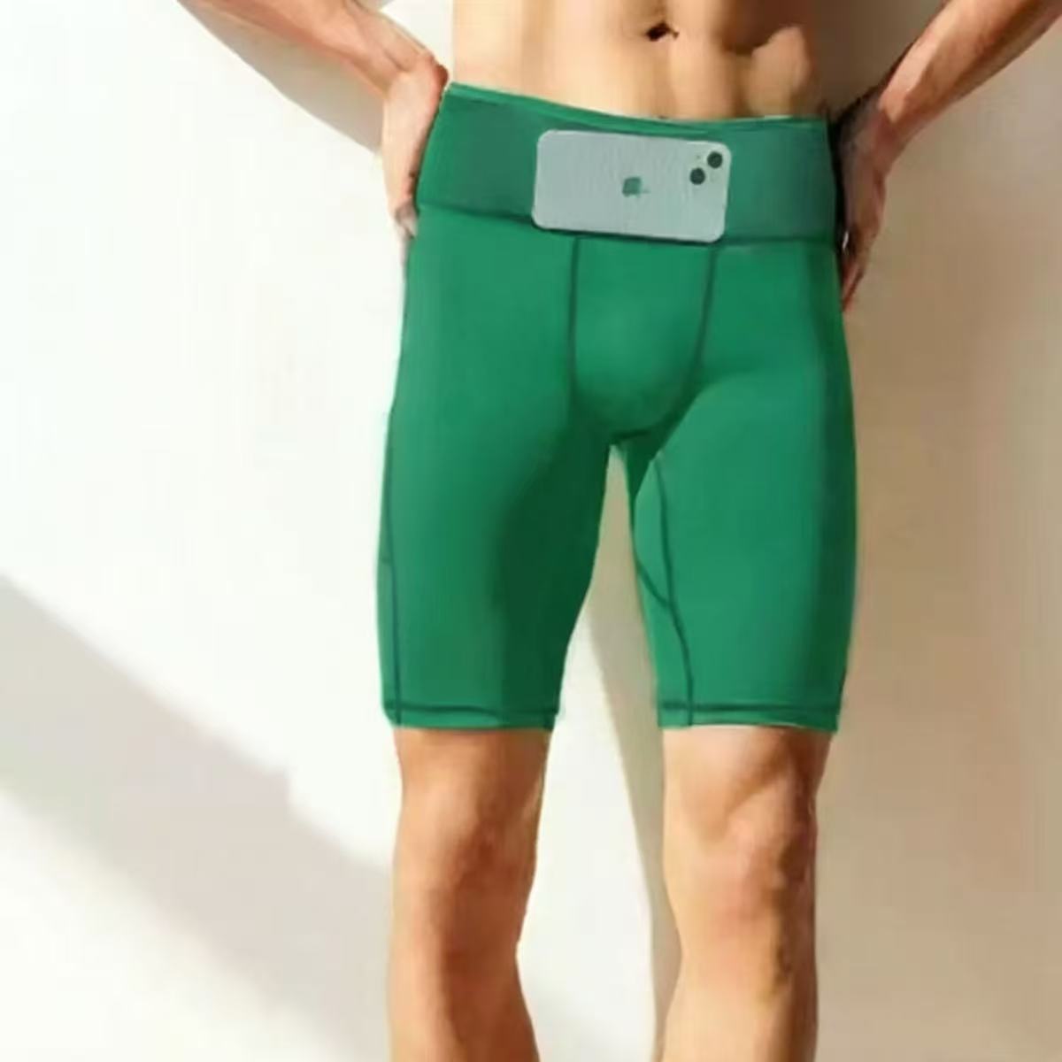 Outdoor Sport Leggings - شورت رجالي للماراثون والجري مع حزام