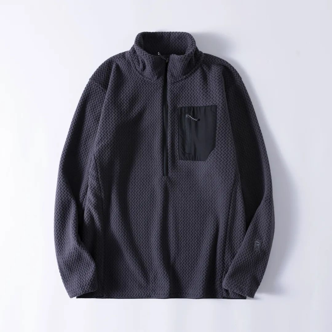 تي شيرت بنمط مموج وسحاب نصفي،  - مراجعة Outdoor Sport Hoodie وسعره